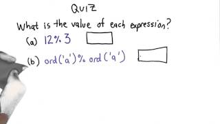 Modulus Quiz - Intro to Computer Science