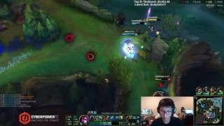 Doublelift with a sick flash to escape taunt and cask - League of Legends