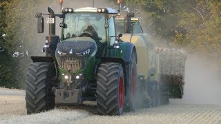 Fendt 1038 Vario Going Fast in The Field Baling w/ Krone HighSpeed \u0026 Injecting Slurry w/ Samson PG28