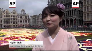 Belgica:  Alfombra de flores en Grand Place