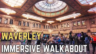 A Stroll Through Edinburgh’s Waverley Station and Market | 4K Walk