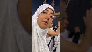 Umrah performance with my one year old baby princealarik in our arms || Sanjana Galrani  #shorts