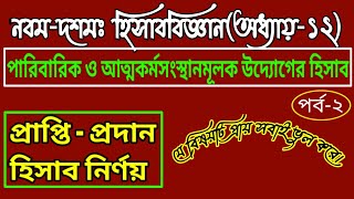 পারিবারিক ও আত্মকর্মসংস্থানমূলক উদ্যোগের হিসাব || পর্ব -২ || Ssc Accounting, chapter 12 ||