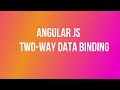 AngularJS two Way Data Binding