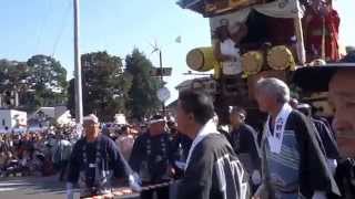 川越祭り２０１４　１８日　六軒町（三番叟）山車　市役所前に　2014.10.18 Kawagoe Festival