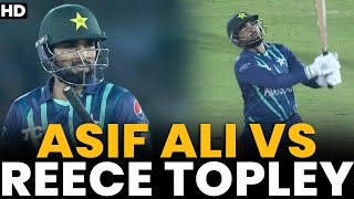 Two Huge Sixes | Asif Ali vs Reece Topley | Pakistan vs England | 4th T20I 2022 | PCB | MU2L