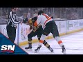 Tyler Lewington And Zack MacEwen Drop The Gloves And Trade Punches In Solid Tilt