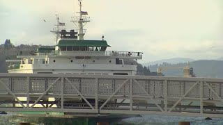 Bremerton-Seattle ferry crossing down to one boat