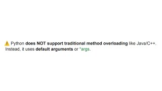 28.1 Method Overloading (Python-style)