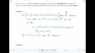 4.4 Spanning Sets and Linear Independence