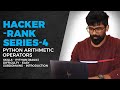 HackerRank Episode 4 - Python Arithmetic Operators - Scripting