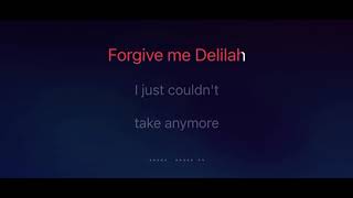 Delilah   karaoke mmoFm -4 male lower key by Tom Jones with lyrics