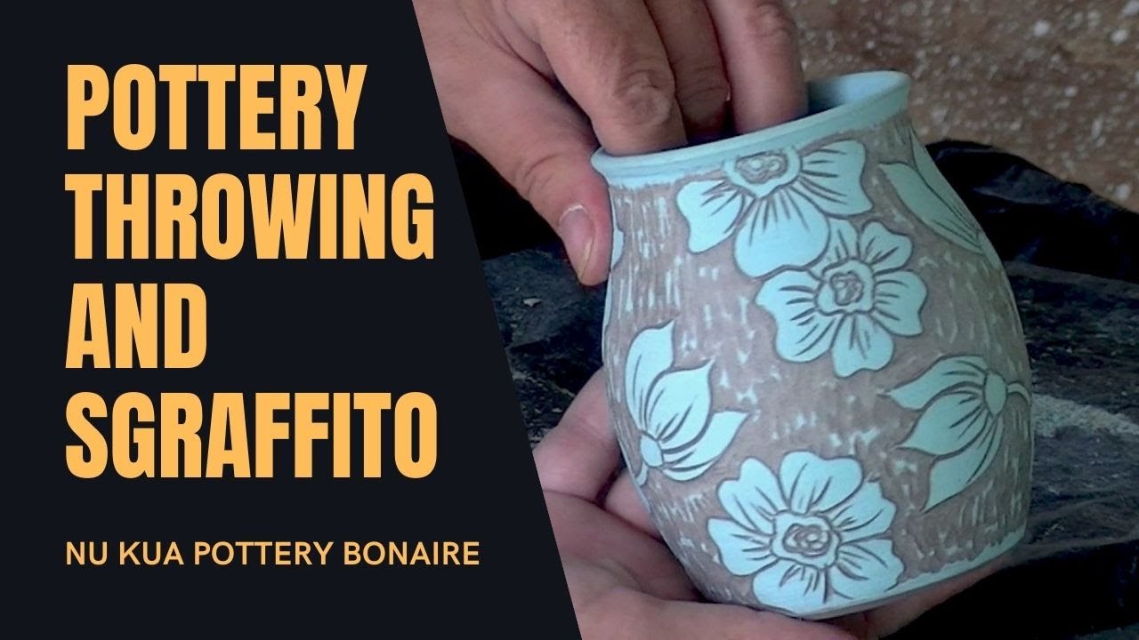 Pottery, Throwing A Small Vase And Decorating With Sgraffito Technique ...