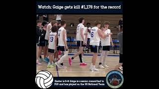 WATCH: Exeter's 6'8 Gaige Gabriel breaks the all-time school record for kills