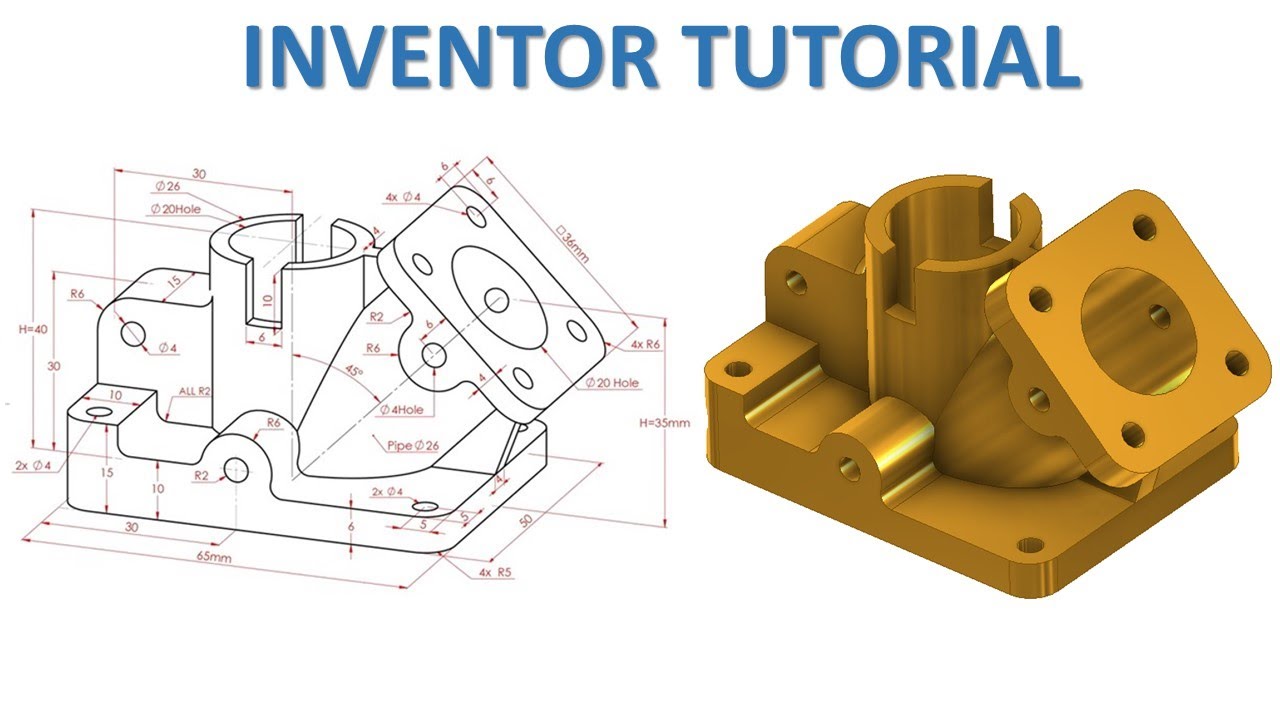 Inventor Tutorial 288 3d Model Design Basic Beginners Youtube