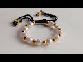 Diy easy bracelet || Beautiful and easy pearls bracelet making at home || How to make beads bracelet