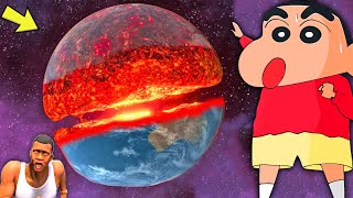 SHINCHAN & FRANKLIN Destroyed WORLD Of GODS in SOLAR SMASH | LAVA ICE SUN planets vs Amaan Army