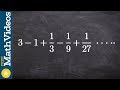 How to determine the sum of an infinite geometric series