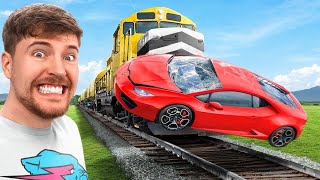 Poyezdni to'xtat, Lamborgini-ni yutib ol! #mrbeast  O'zbekcha