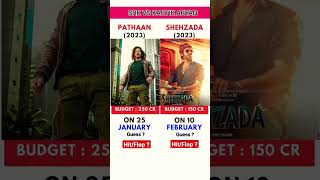 SRK's Pathaan Vs Kartik Aryan's Shehzada Movie Comparison | Box Office Collection #shorts #short