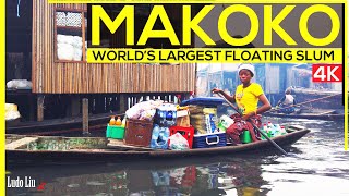 LOST inside World's Biggest FLOATING SLUM : MAKOKO - 4k immersive Travel Africa