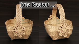 DIY Jute Basket | Jute Flower Basket | Jute Handmade Crafts for your Home Decoration