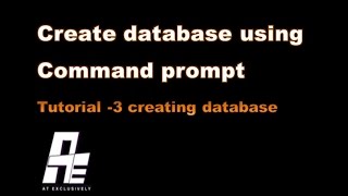 create database in command prompt Tutorial-3