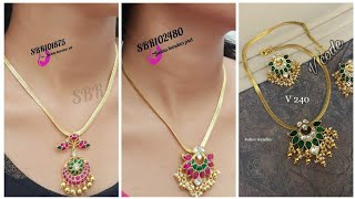 One Gram Gold Nannu Patti Models ll Jigini Necklace Designs l For Order Whatsapp 8309242846 l BKV