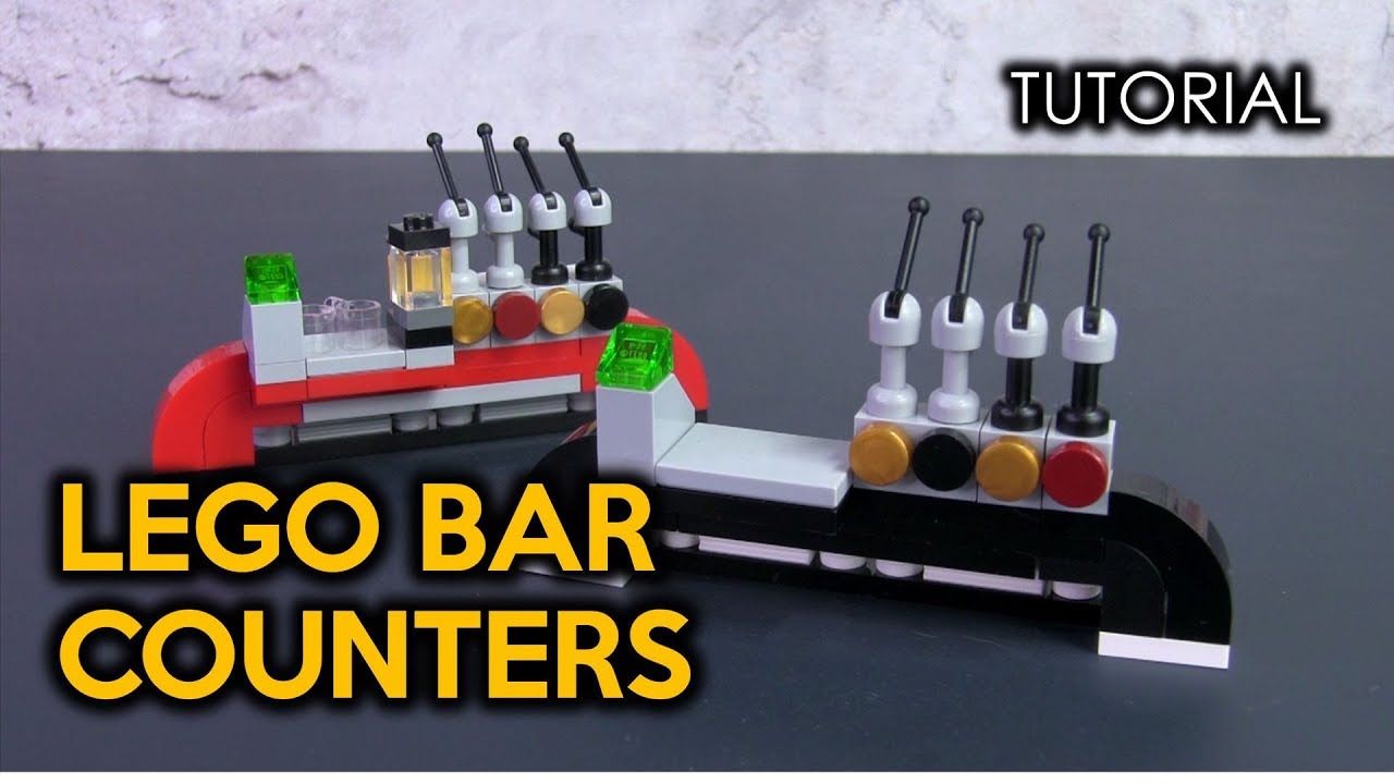 How To Build A Modern Lego Bar Counter Youtube