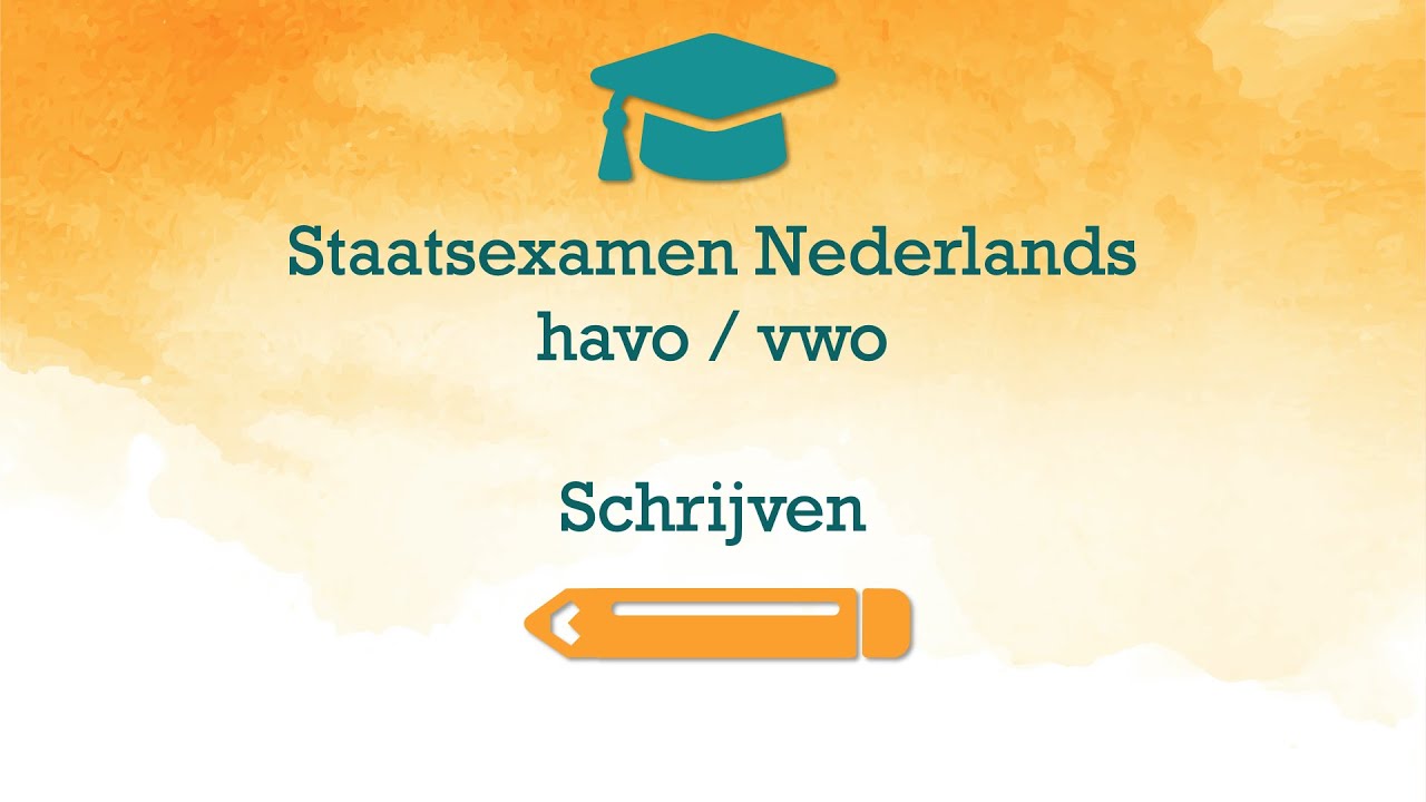 Schrijfexamen Van Staatsexamen Nederlands Havo En Vwo - YouTube