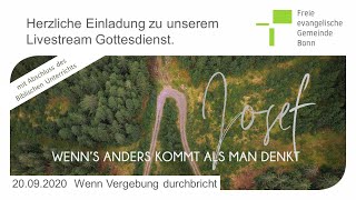 FeG Bonn Gottesdienst mit Abschluss des Biblischen Unterrichts - 20.09.2020 mit Tim Dyck