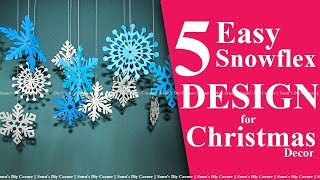 5 Snowflex Design for Christmas decor, Inspired by Frozen Movie || Frozen  Craft