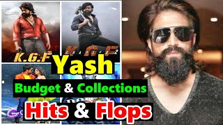 #Yash all movies budget & collections || hits and flops list Upto #kgfchapter2  movie