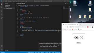 SIMPLE TIMER/COUNTDOWN WITH JAVASCRIPT, HTML