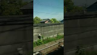 【車窓〜bullet train view】〜米原駅通過をチラ見〜ジョイント音を添えて〜