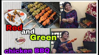 How to make Chicken Barbeque At Home in Telugu||బార్బీ క్యూ || BBQ||Grilled chicken  Telangana style