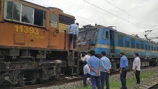 WDM3D COUPLING WITH E_LOCO WAG7 TWINS Erode AT AKIVIDU On Rescue Missiongoing 11 September 2021