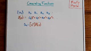 Generating Functions - Powerful Counting