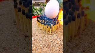 Amazing matchstick egg #experiment  #shots