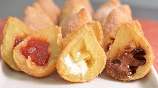 COXINHA FRITA DOCE | CHOCOLATE | GOIABADA