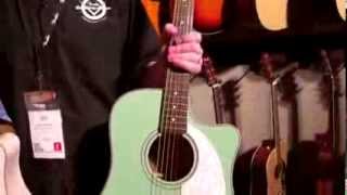 Kraft Music - Fender Sonoran SCE Surf Green \u0026 Shell Pink Acoustic Guitars NAMM 2014