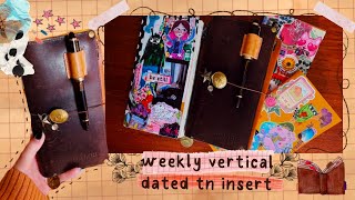 Lets Journal Chat - Weekly dated vertical TN insert