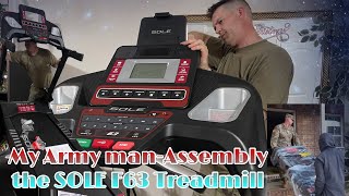 SOLE F63 TREADMILL-UNBOXING \u0026 INSTALLING | Army HUSBAND GIFT |Does He like it? |AineeSeth