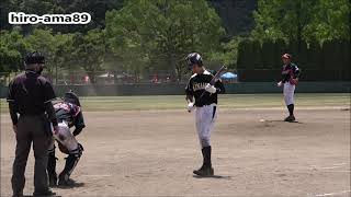 《中学硬式・ミズノ旗》　背番号１１（広島南ボーイズ）  【タイムリー打ったよ】　20210807@瀬野川