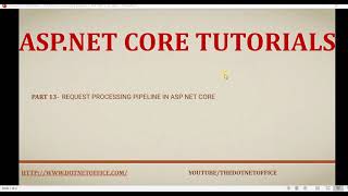 Part 13- Request processing pipeline in ASP NET Core |asp.net core tutorial for beginners