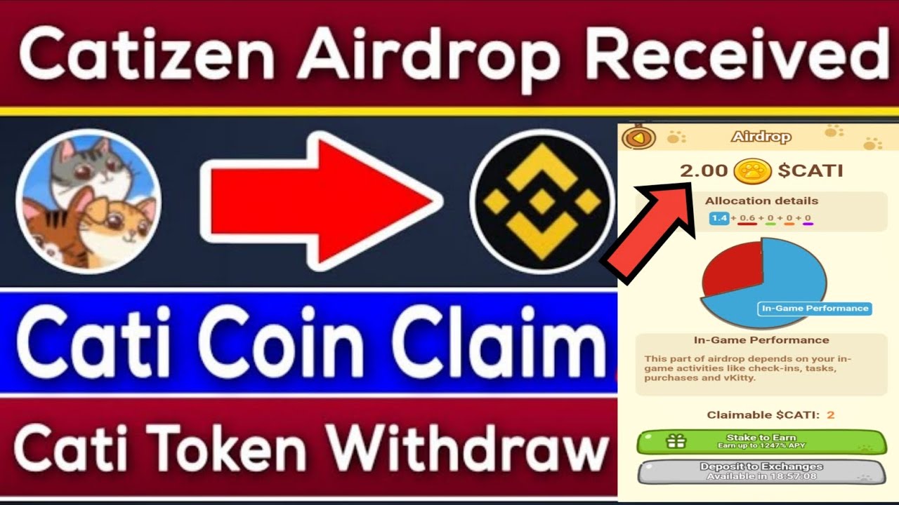 Catizen Airdrop Received Catizen Token Claim Cati Token Withdrawal