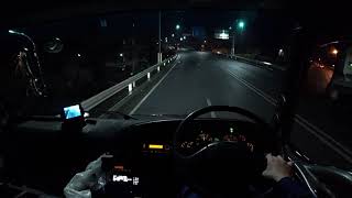 大型トラック目線 古いISUZU GIGAでドライブ  Truck driving pov