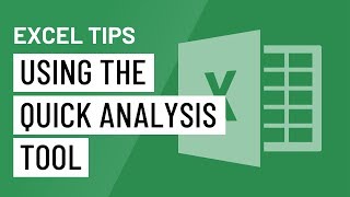 Excel Quick Tip: Using the Quick Analysis Tool