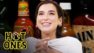 Dua Lipa Sweats From Her Eyes While Eating Spicy Wings