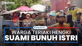 Warga Teriaki Hengki, Suami yang Bunuh Istri di Makassar, saat Rekonstruksi Adegan